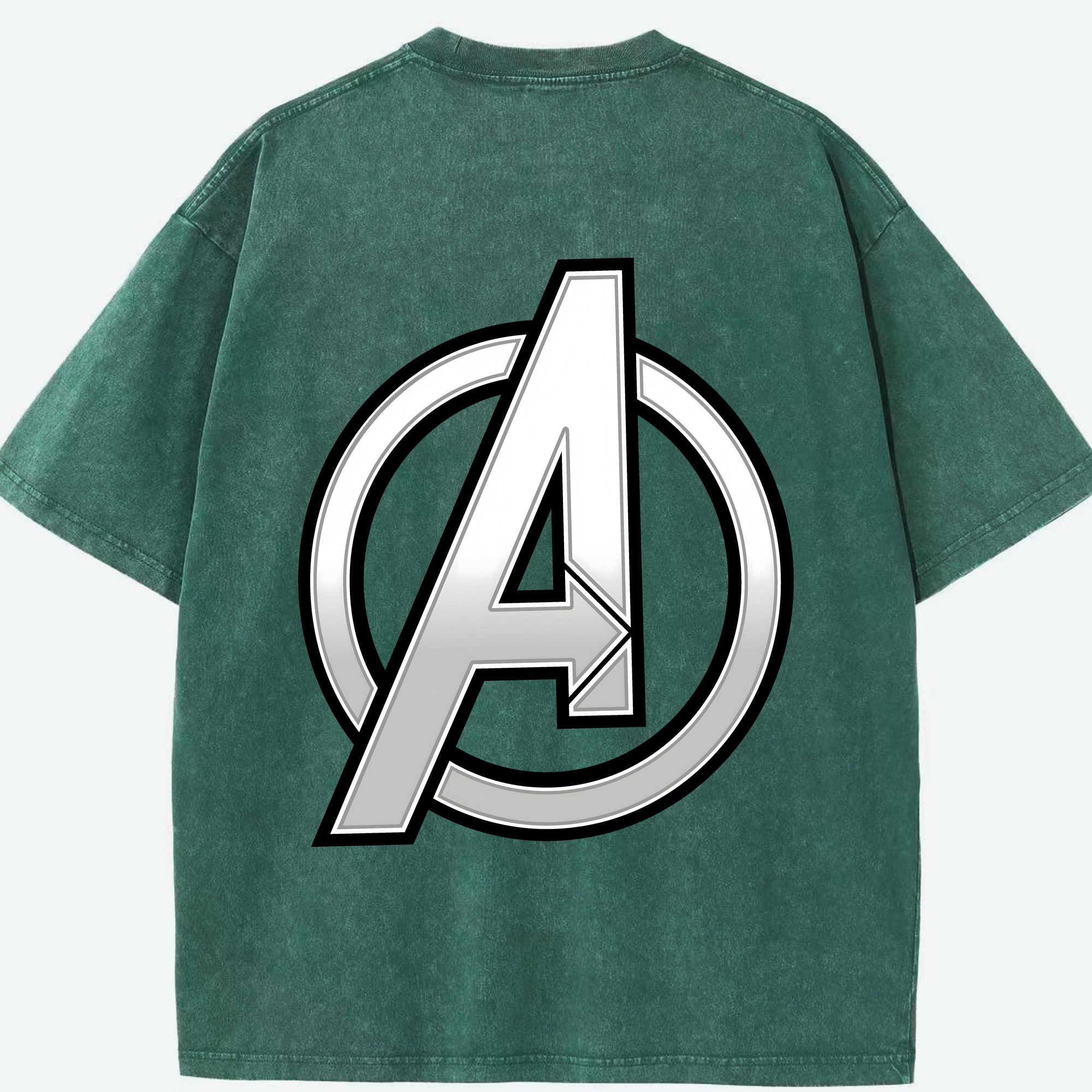 （画像用） アベンジャーズ The Avengers 綿100% ヴィンテージ風 半袖Tシャツ（背面プリント）